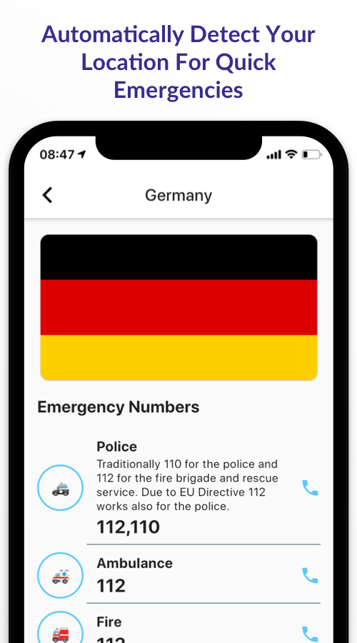 World Emergency Numbers SOS screenshot 1